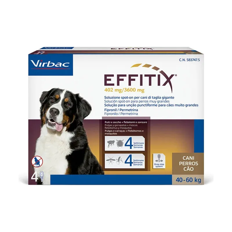 Virbac Effitix Antiparasitario en Pipetas para perros