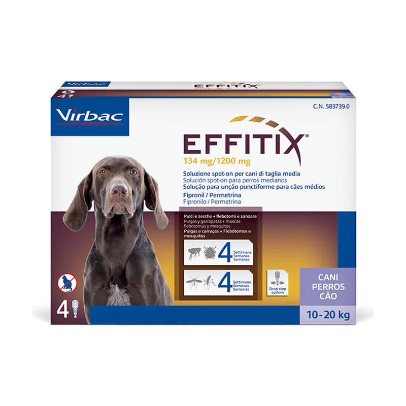 Virbac Effitix Antiparasitario en Pipetas para perros