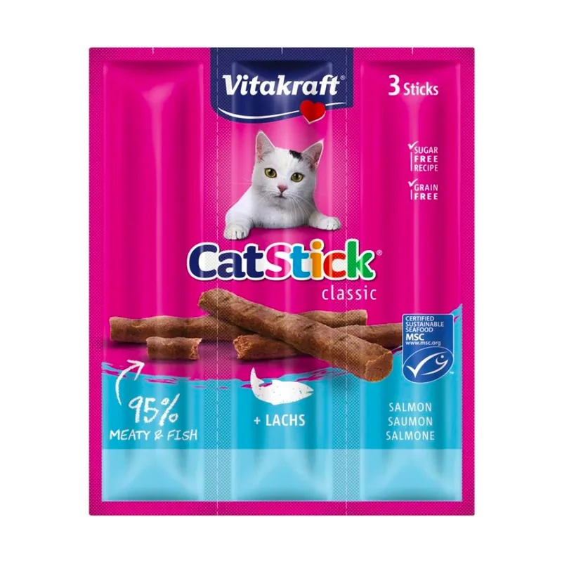 Vitakraft 3 barritas Cat Stick Classic con Salmón