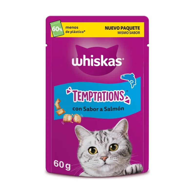 Whiskas 60 g Temptations Snacks Salmón