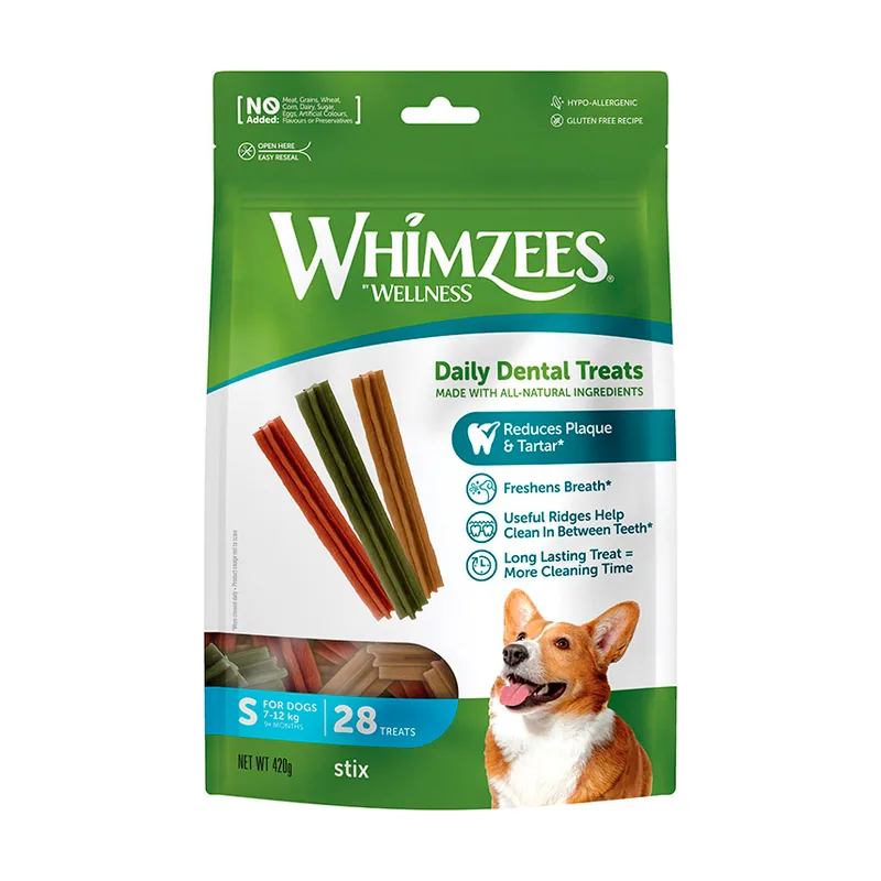 Whimzees 28 barritas Snacks Dentales Stix