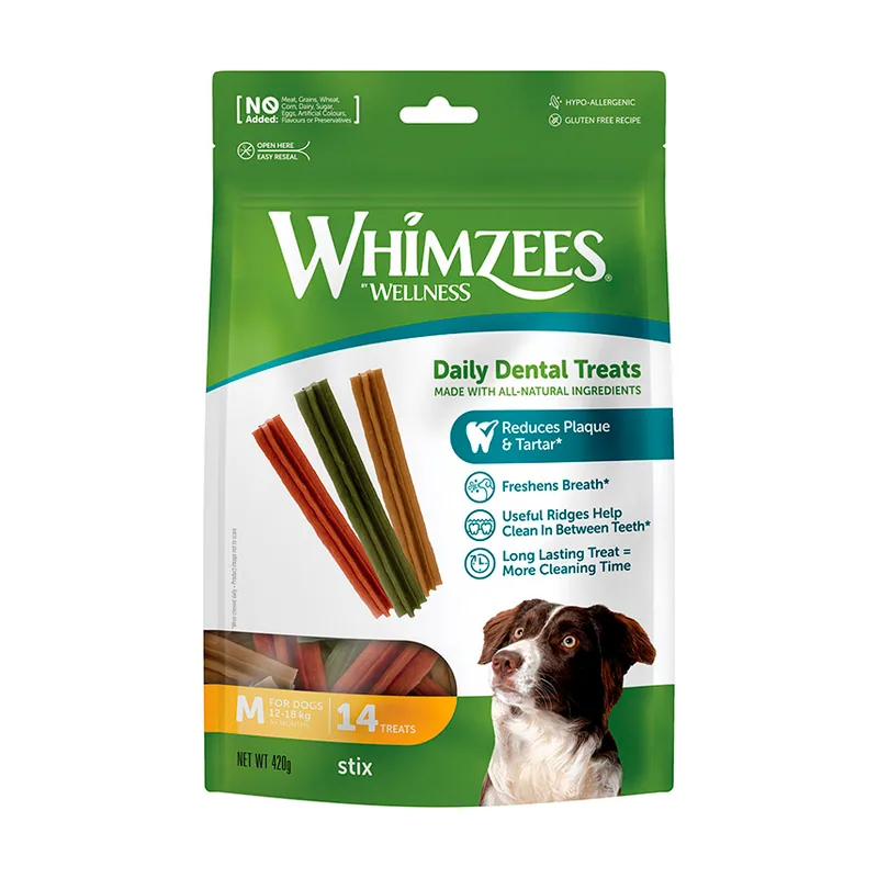Whimzees 14 barritas Snacks Dentales Stix