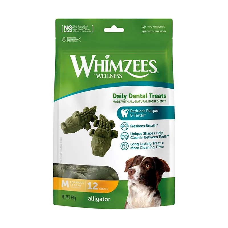 Whimzees 12 barritas Snacks Dentales Cocodrilo