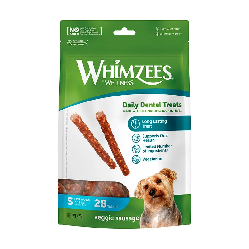 Whimzees 28 barritas Snacks Dentales Grain Free