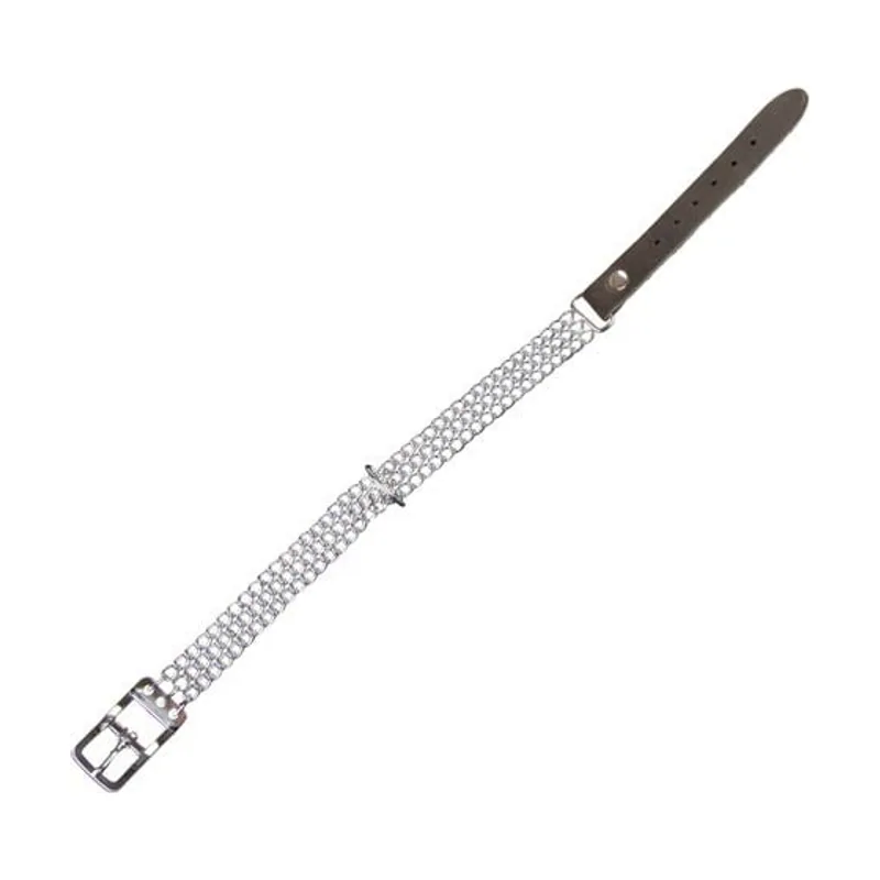 Wondermals Arlon Collar de Cuero y Metal Negro para perros