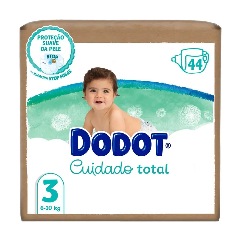 Dodot Cuidado Total Pañales Talla 3 6-10kg 44 unidades