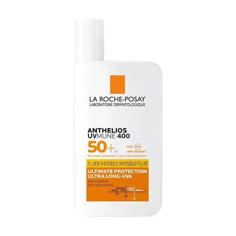 La Roche-Posay ANTHELIOS UV-MUNE 400 protector solar fluido invisible resistente al agua y al sudor SPF50+ 50 ml