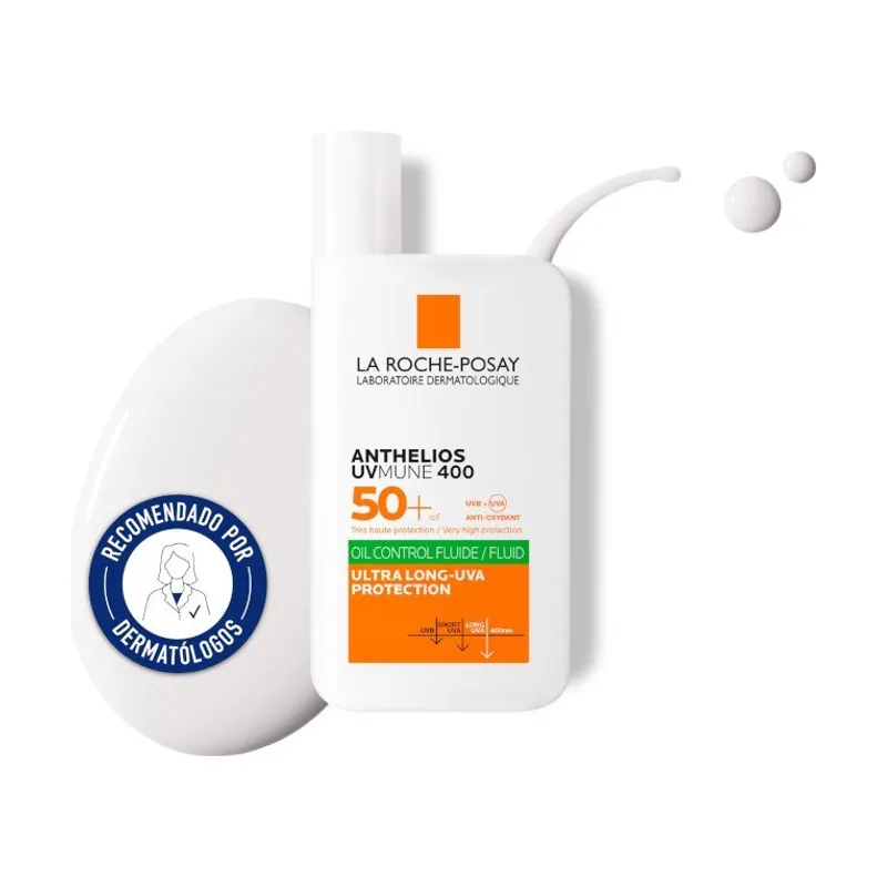 La Roche-Posay ANTHELIOS UV-MUNE 400 OIL CONTROL FLUIDO fotoprotector para pieles grasas y mixtas SPF50+ 50 ml