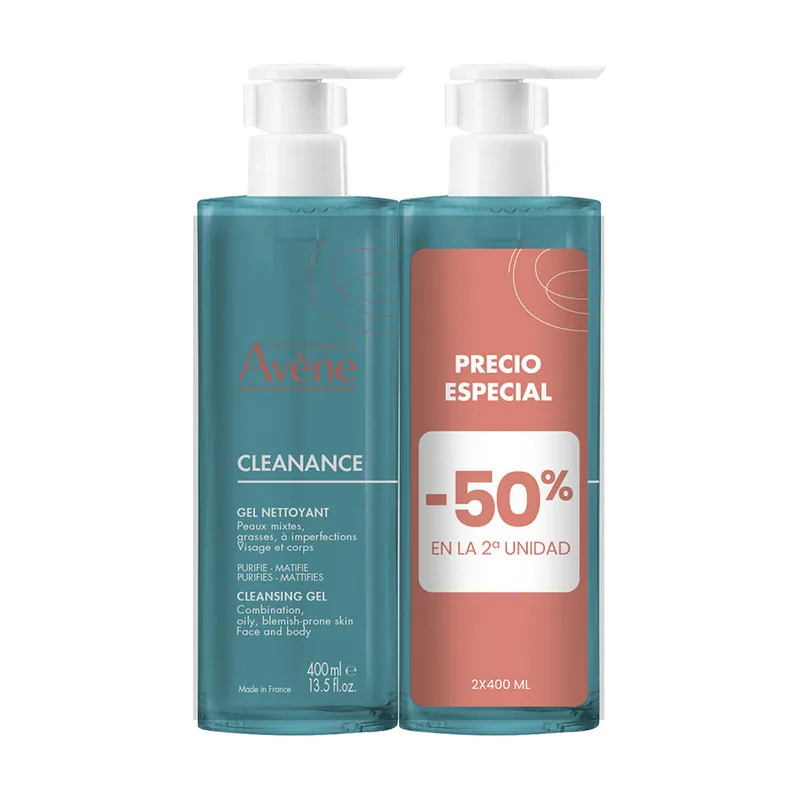 Avene CLEANANCE gel limpiador pack 2 x 400 ml