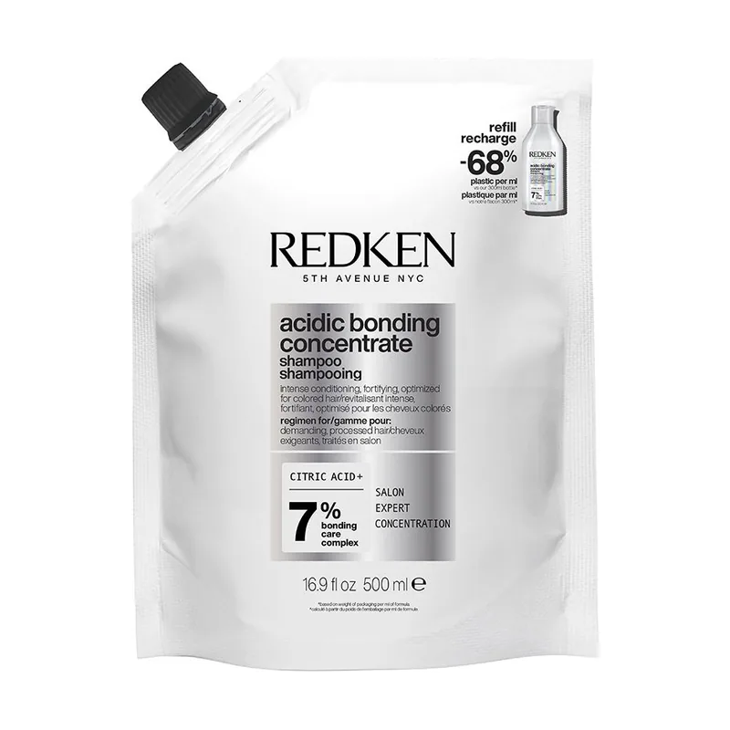 Redken ACIDIC BONDING CONCENTRATE Champú profesional sin sulfatos para cabello dañado recarga