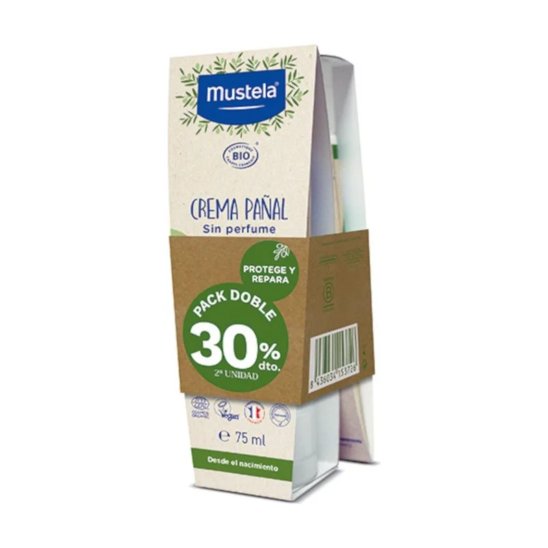 Mustela Crema Cambio de Pañal BIO 2x75ml 30% la 2ª