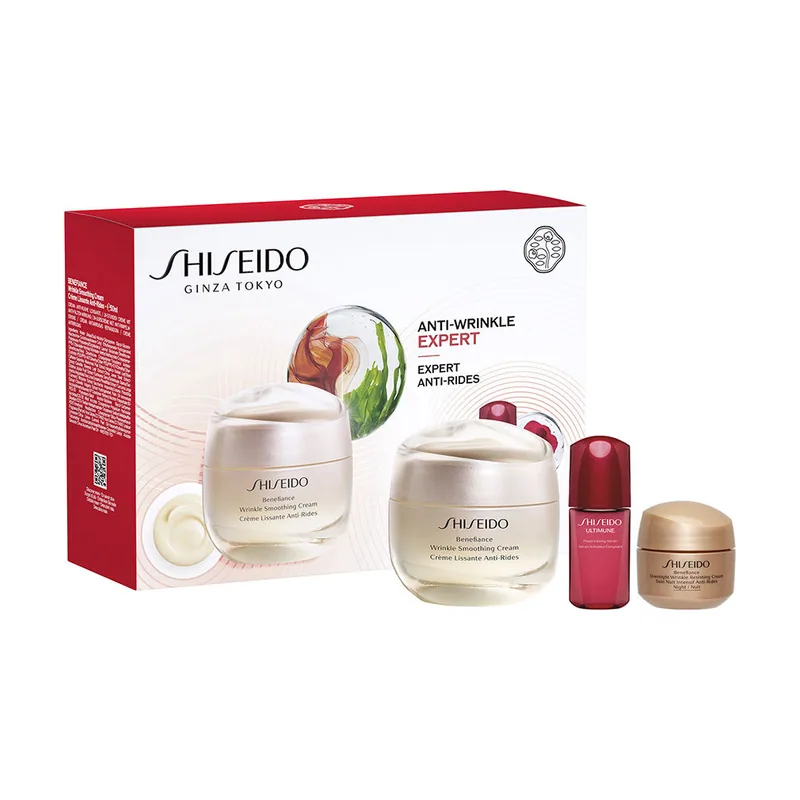 Shiseido Benefiance Wrinkle Smoothing Cream Estuche 3 pz
