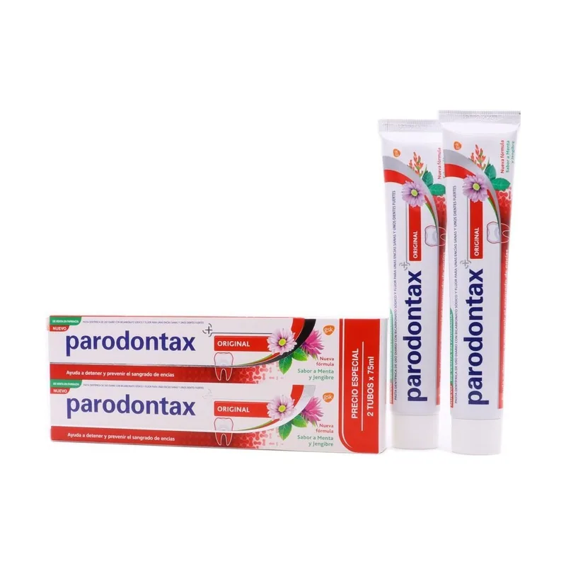 Parodontax Duplo Dentífrico sabor Menta y Jengibre 2x75ml