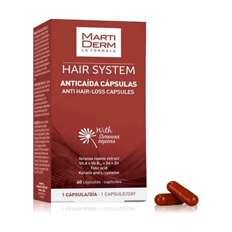 Martiderm HAIR SYSTEM cápsulas anticaída 60 u