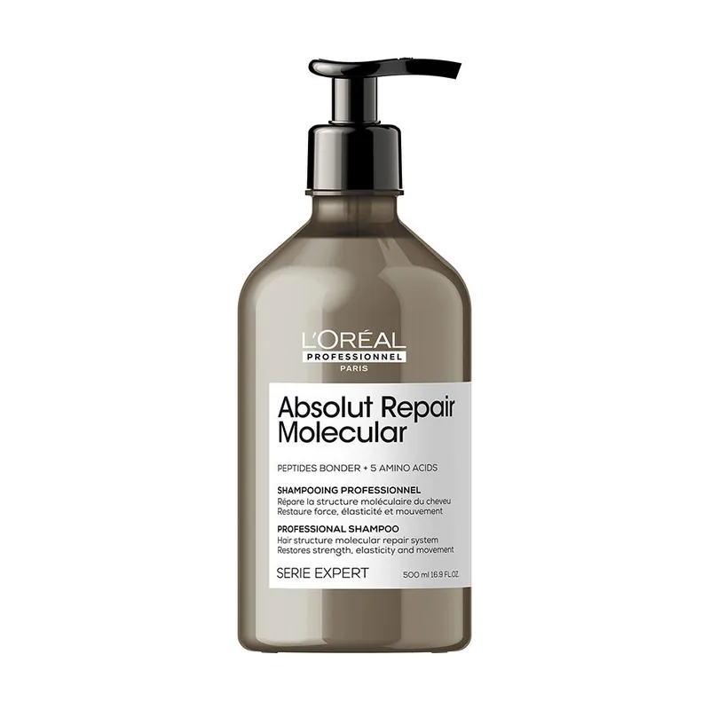 L'Oréal Professionnel Paris ABSOLUT REPAIR MOLECULAR champú profesional sin sulfatos para cabello dañado 500 ml