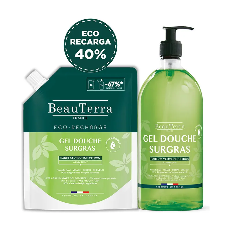 Beauterra Verbena Limón GEL + Recarga Estuche 2 pz