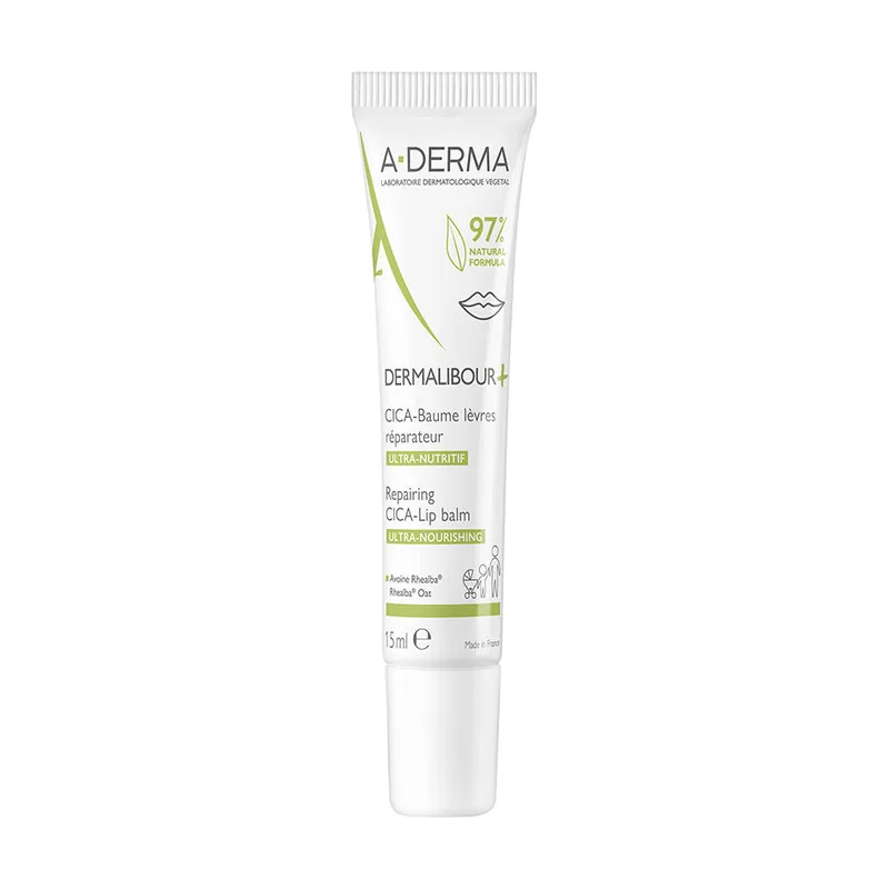 A-derma DERMALIBOUR+ CICA bálsamo labial reparador 15 ml