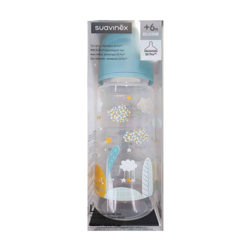 Suavinex Biberón 360ml Tetina Fisiológica SX Pro Flujo Denso L