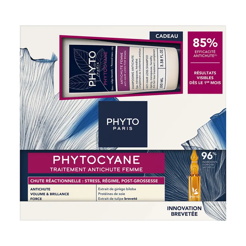 Phyto Phytocyane Mujer Caída Reaccional + Champú Estuche 2 pz