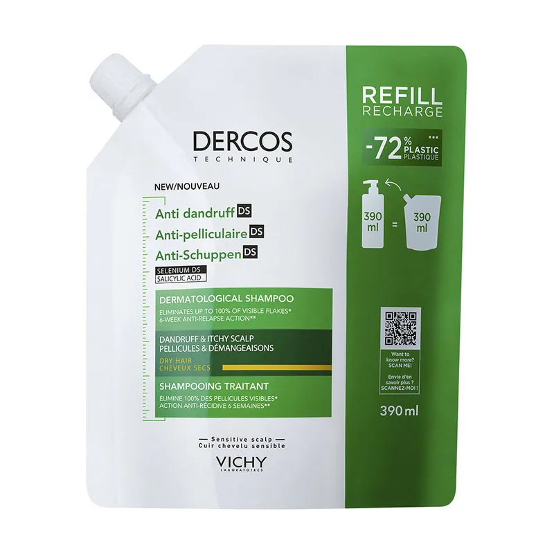 Vichy DERCOS anticaspa cabellos secos recarga 390 ml