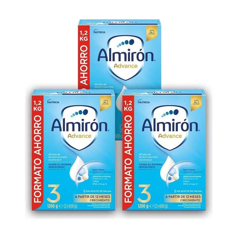 Almirón Advance 3 con Leche de Crecimiento Pronutra Pack 3x1200gr