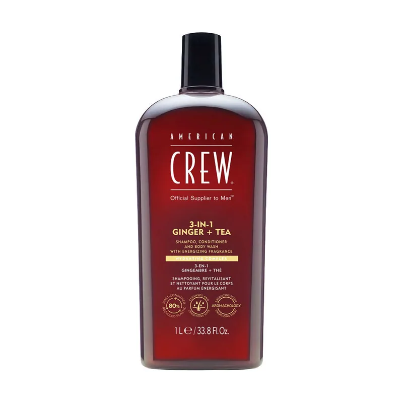 American Crew 3-IN-1 GINGER + TEA champú 1000 ml