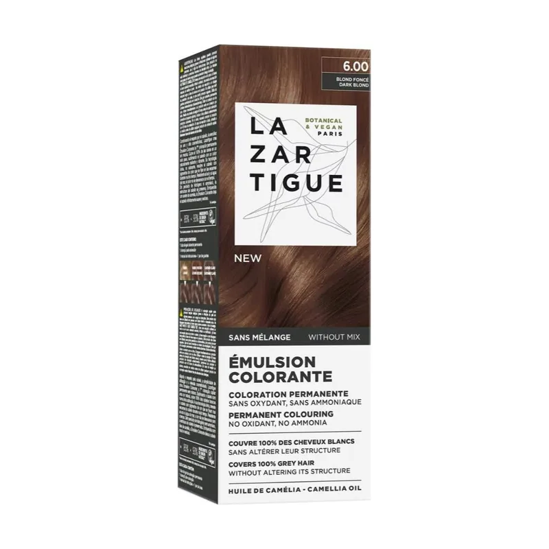 Lazartigue EMULSIÓN COLORANTE coloración permanente sin mezcla sin aclarado #6.00