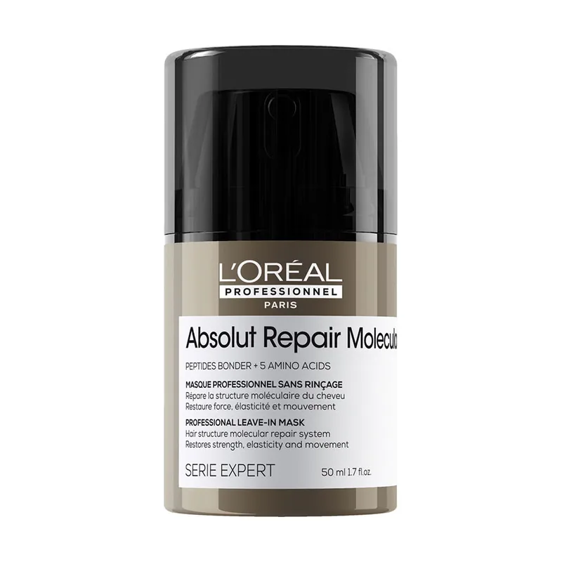 L'Oréal Professionnel Paris ABSOLUT REPAIR MOLECULAR mascarilla profesional reparadora sin aclarado para cabello dañado 50 ml