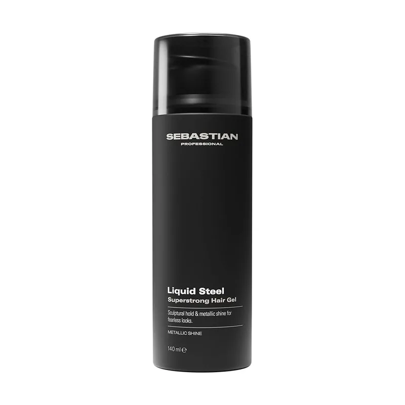Sebastian Professionals LIQUID STEEL gel extrafuerte para el cabello fijación extrafuerte y duradera 140 ml