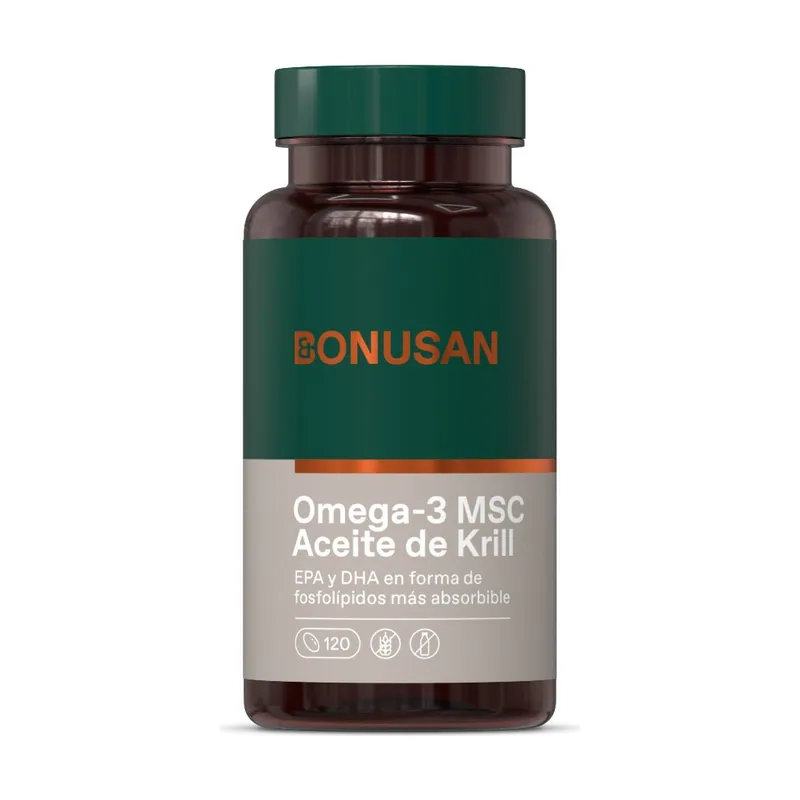 Bonusan Omega 3 MSC Aceite de Krill Suplemento 120 Perlas