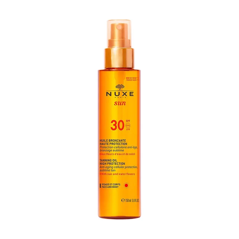 Nuxe SUN aceite bronceador rostro y cuerpo SPF30 150 ml