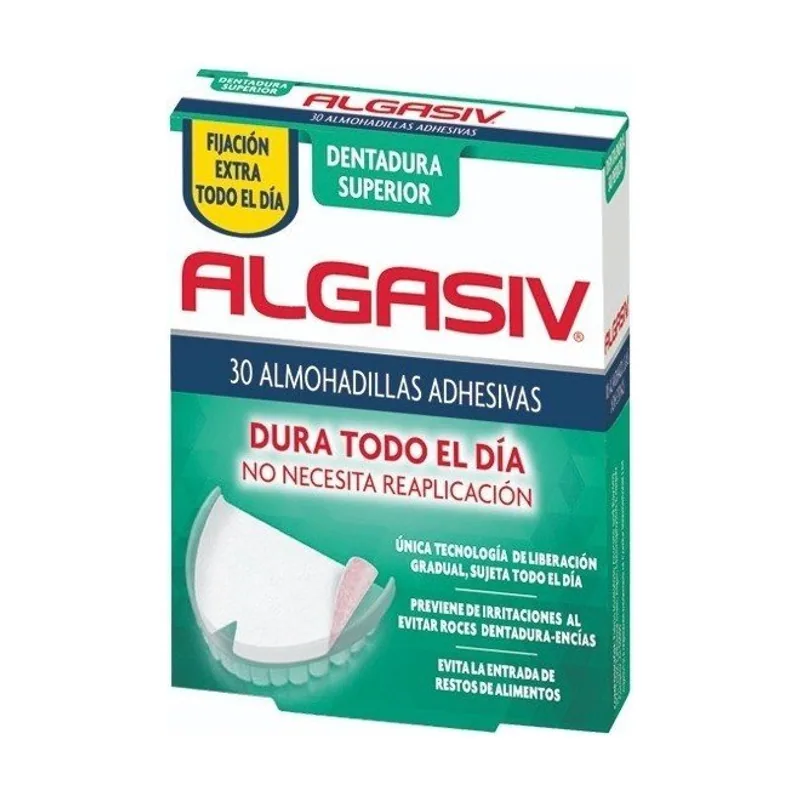 Combe Europa Algasiv Almohadillas Adhesivas Dentadura Superior 30 Unidades