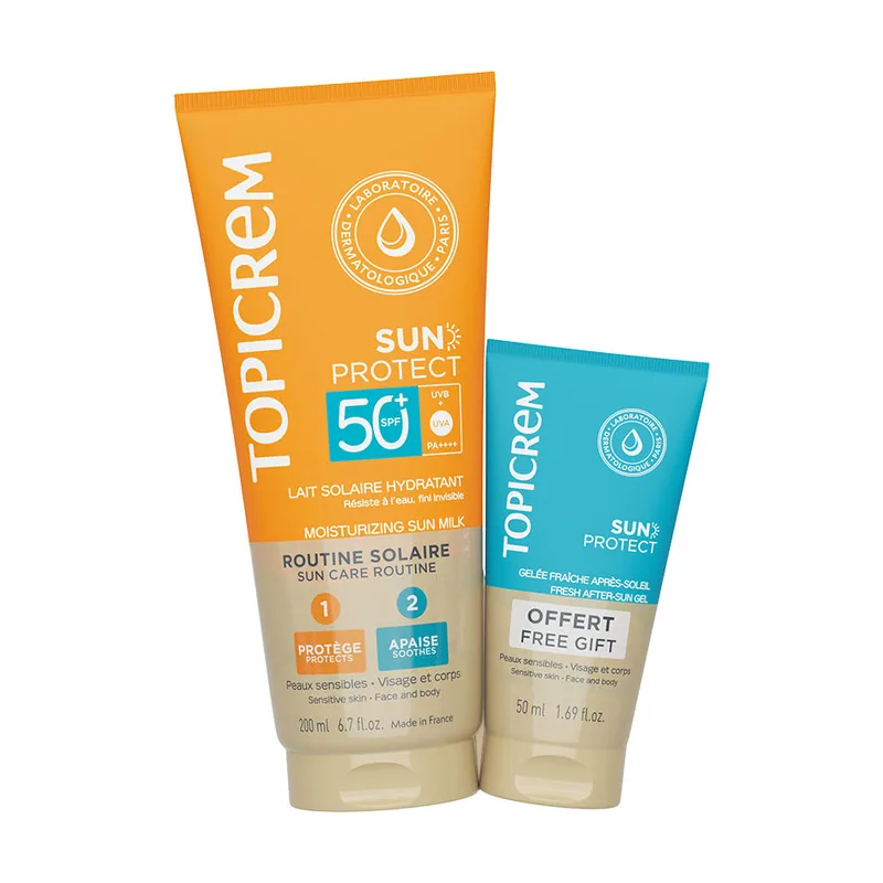 Topicrem SUN Protect SPF50+ 200 ML + After SUN 50 ML Pack 2 pz