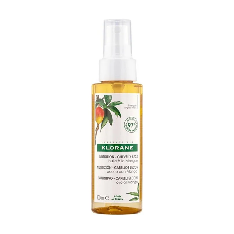 Klorane AL MANGO aceite nutrición para cabello seco 100 ml