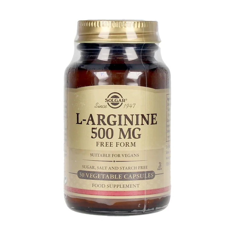 Solgar L-ARGININA 500 mg cápsulas vegetales 50 u