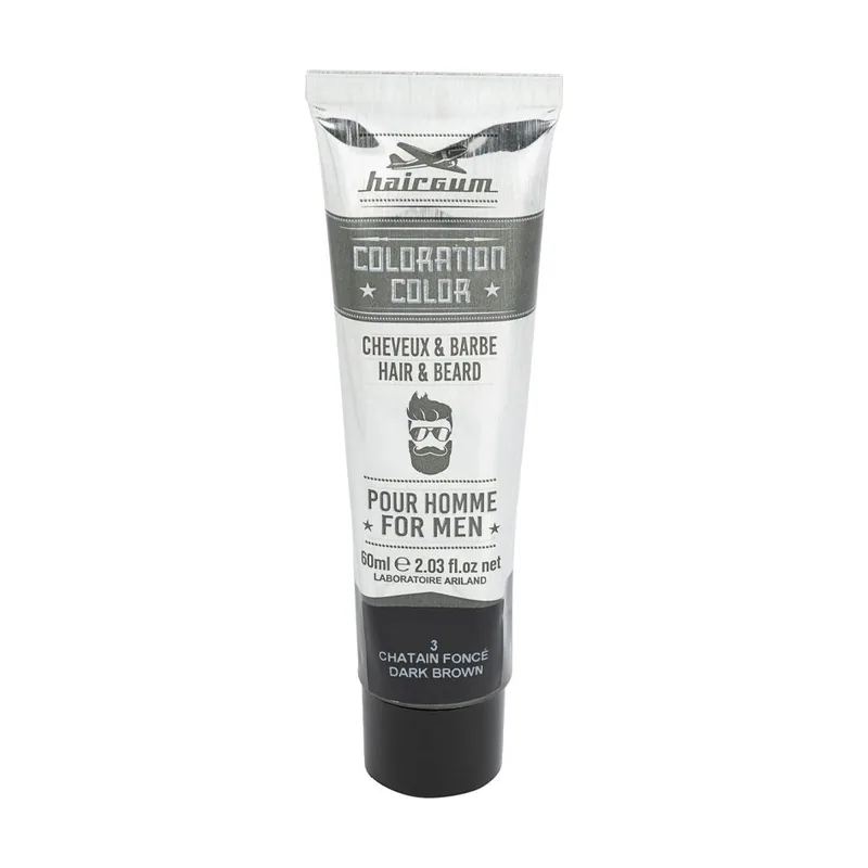 Hairgum COLORATION tinte para barba y cabello #3-Castaño