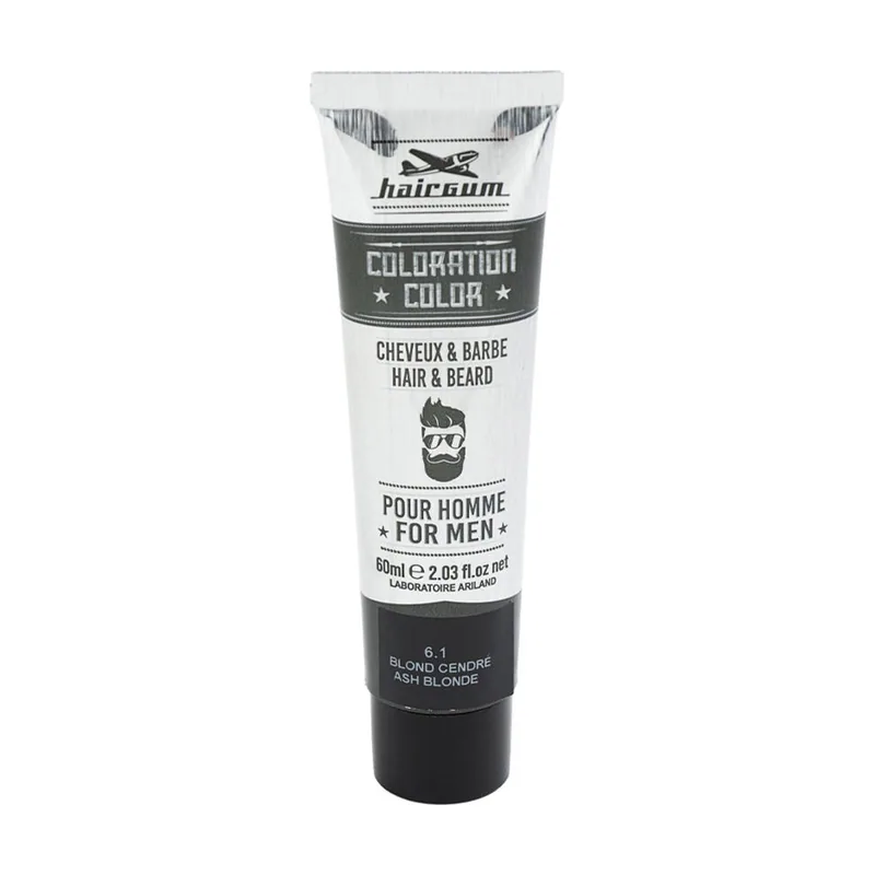 Hairgum COLORATION tinte para barba y cabello #6.1-Rubio Ceniza