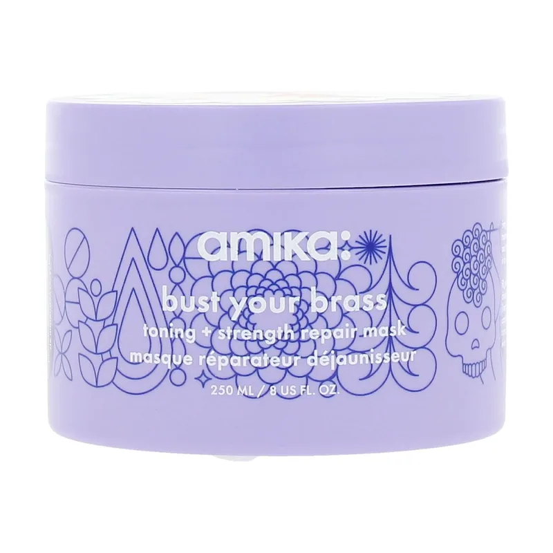 Amika BUST YOUR BRASS mascarilla reparadora cabello rubio 250 ml