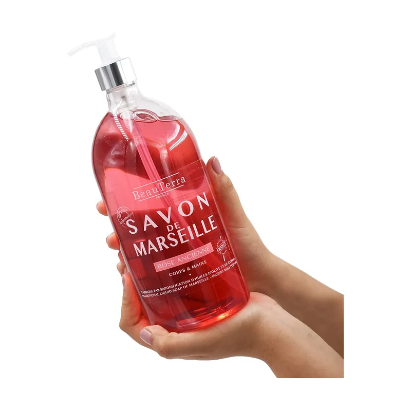 Beauterra MARSEILLE jabón rosa antigua 1000 ml