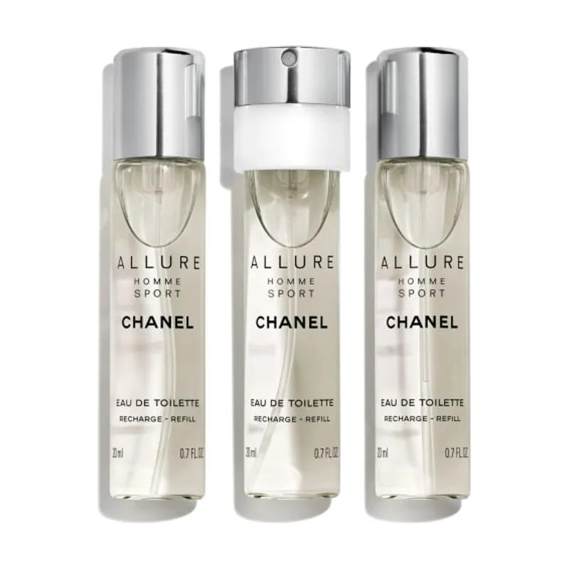 Chanel ALLURE HOMME SPORT eau de toilette vaporizador refills 3 x