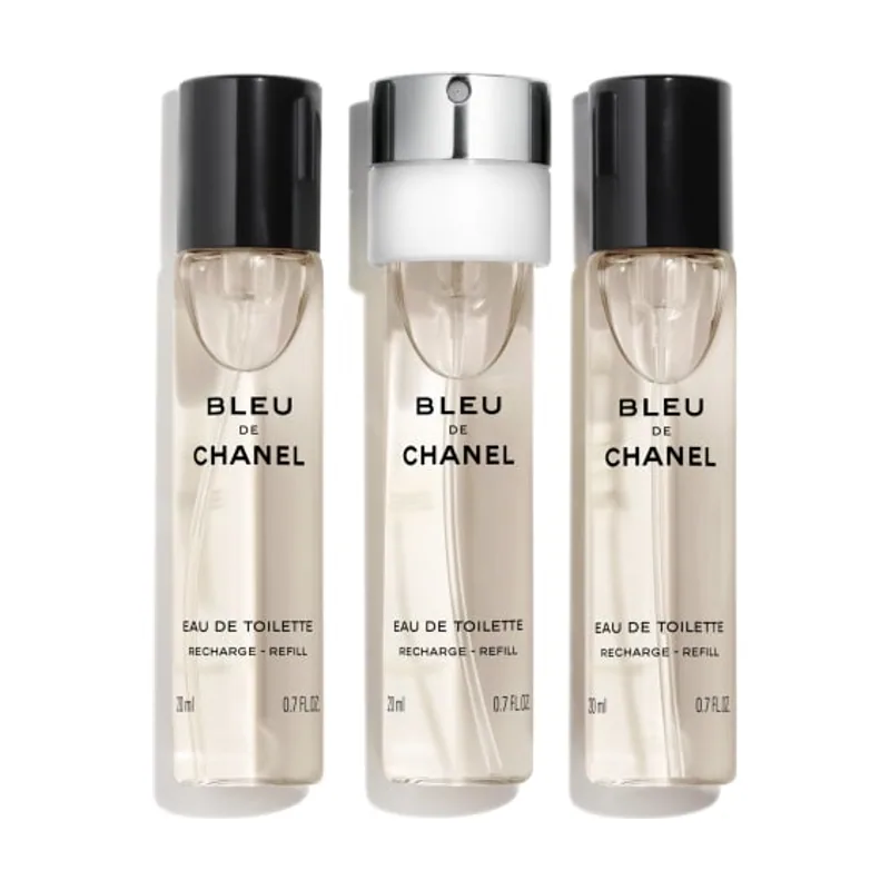 Chanel BLEU eau de toilette vaporizador recarga 3 x