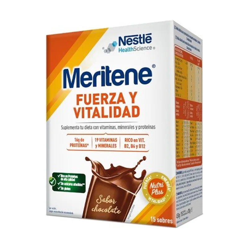 Meritene Fuerza y Vitalidad Batido Chocolate 15 sobres