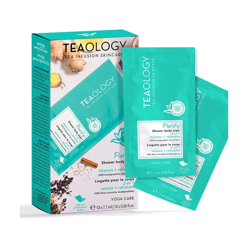 Teaology PURITY CHAI TEA shower body wipe 10 x 7,7 ml