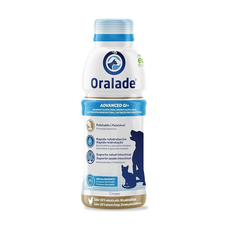 Ecuphar Oralade Advanced GI Bebida Isotónica para Mascotas Sabor a Pollo 6 x