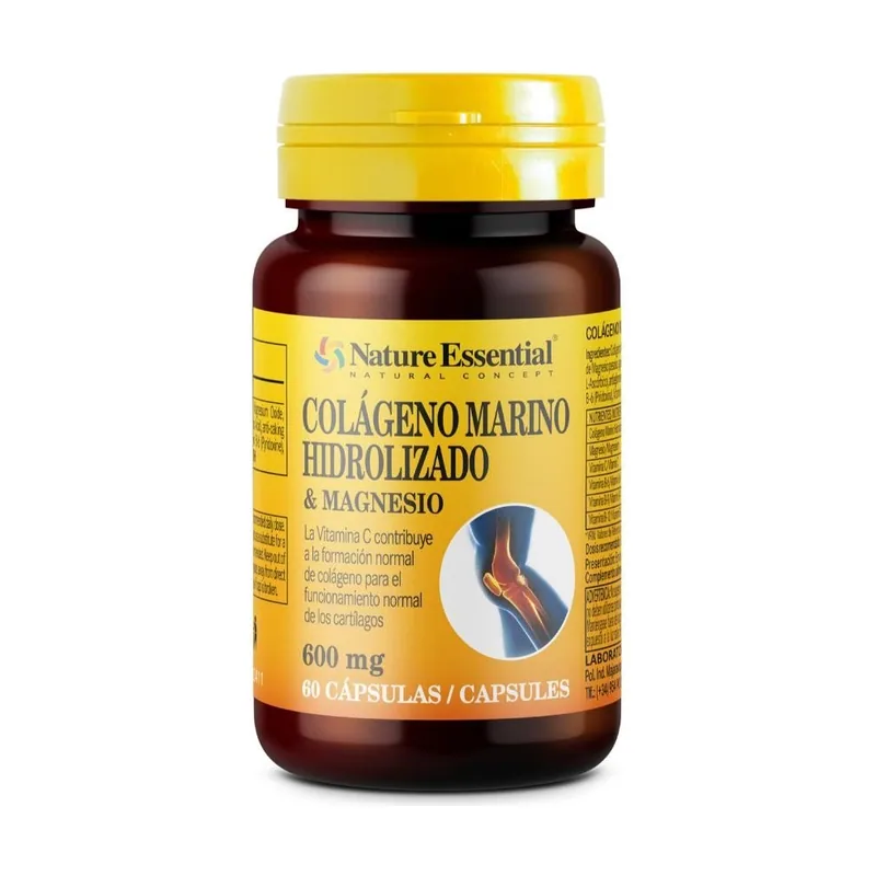 Nature Essential Colágeno Marino + Magnesio 600 mg 60 Cápsulas
