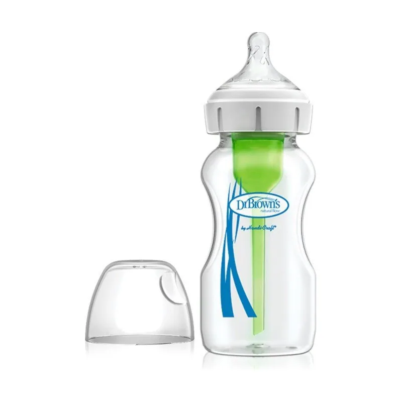 Dr. Brown's Biberón Options+ Anti-Colic de Cristal Boca Ancha 270ml