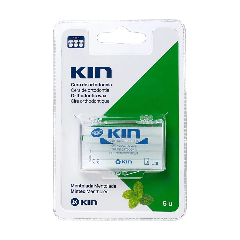Kin CERA de ortodoncia mentolada 5 u