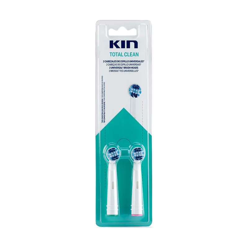 Kin TOTAL CLEAN cabezal cepillo eléctrico universal 2 u