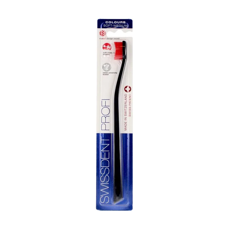 Swissdent COLOURS CLASSIC toothbrush #black&red