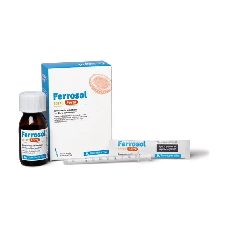 Laboratorios Viñas Ferrosol Gotas Forte 30 ml + Sobre 2,5 g